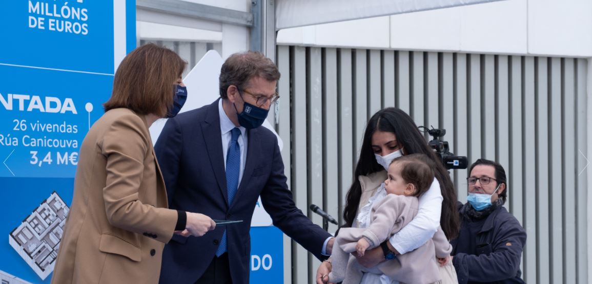 Feijóo garantiza el compromiso del Gobierno gallego con la vivienda pública con el impulso de 512 nuevos inmuebles y una inversión de 72,5 millones