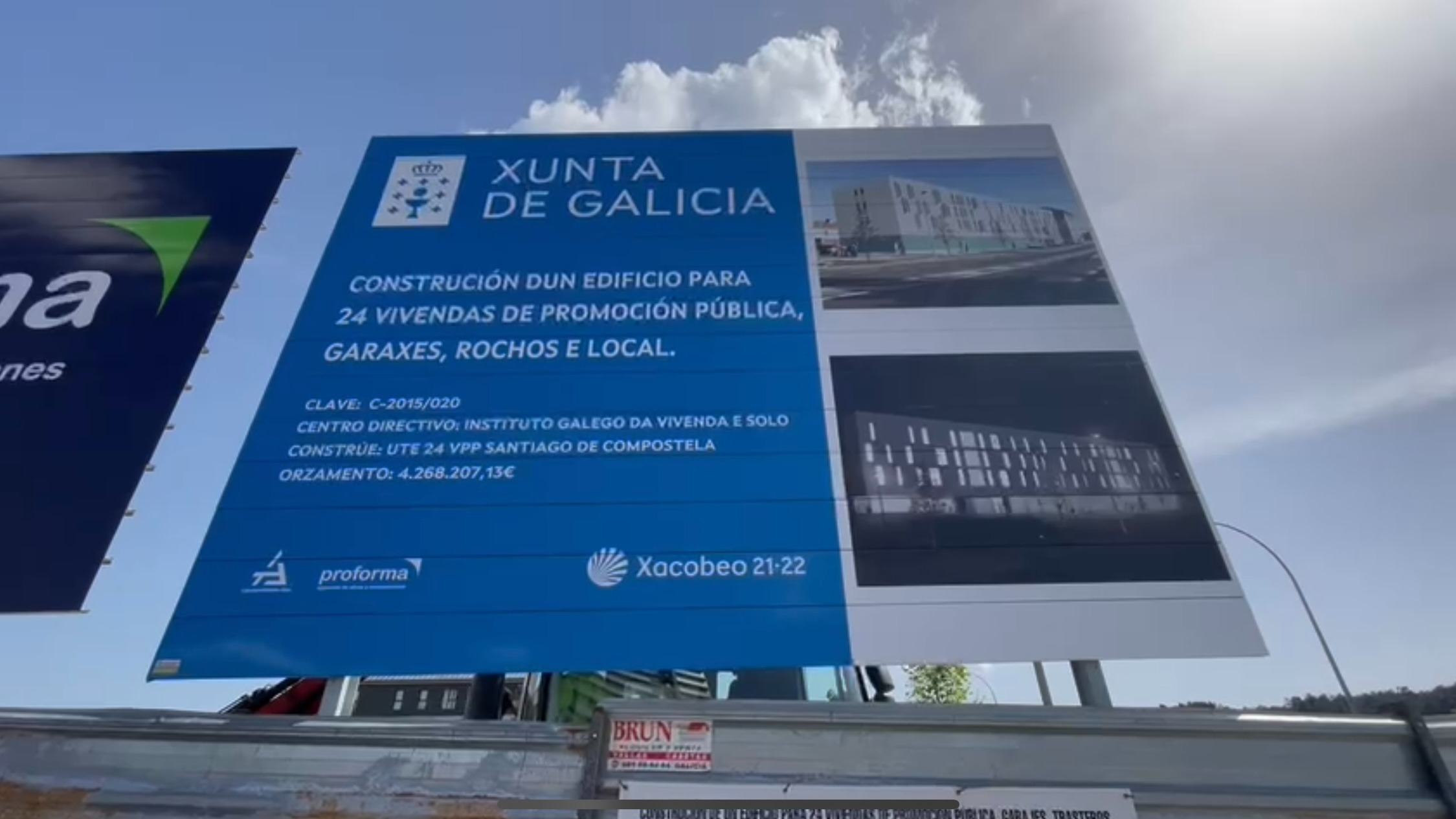 El edificio de 24 viviendas públicas de la Xunta en el Castiñeiriño, en Santiago, alcanza el 20% de la ejecución