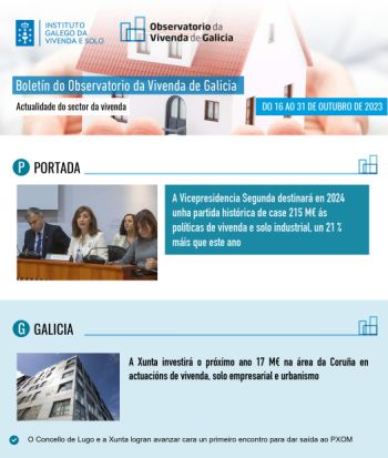 Boletín do 16 ao 31 de outubro de 2023